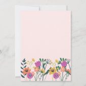 ピンクの散水缶開花赤ちゃんシャワービンゴゲーム 招待状 (裏面)