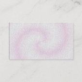 ピンクの文字の名刺が付いている織り目加工のケーキ 名刺 (裏面)