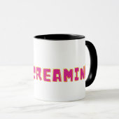 ピンクの文字 マグカップ (正面右)