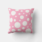 ピンクの斑点枕 クッション (裏面)