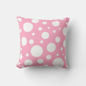 ピンクの斑点枕 クッション (正面)