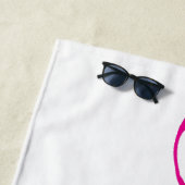 ピンクの新婚の花嫁ウィフィーの妻 ビーチタオル (インサイチュ)