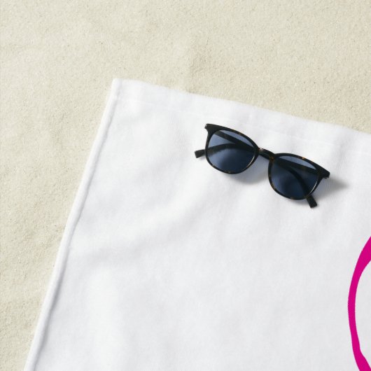 ピンクの新婚の花嫁ウィフィーの妻 ビーチタオル (インサイチュ)