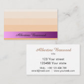 ピンクの旗のカスタムの文字が付いている勾配のモモ 名刺 (正面/裏面)