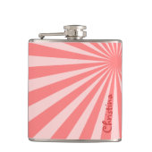 ピンクの日が差すこと「名前を追加」 フラスク (正面)