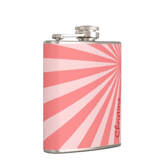 ピンクの日が差すこと「名前を追加」 フラスク (右)