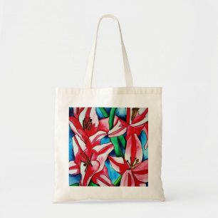 ピンクの日のユリの水の色のアー絵画ト トートバッグ