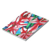 ピンクの日のユリの水の色のアー絵画ト ノートパッド (回転)