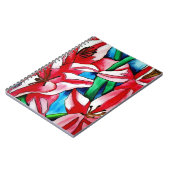 ピンクの日のユリの水の色のアー絵画ト ノートブック (左側)