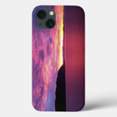 ピンクの日の出と海の写真 Case-Mate iPhoneケース (裏面)