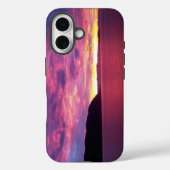 ピンクの日の出の海の写真 Case-Mate iPhoneケース (裏面)