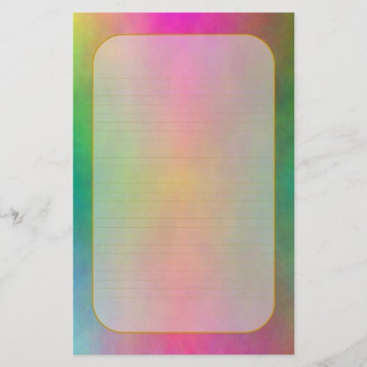 "ピンクの日の出"の罰金によって並べられる文房具 便箋 (正面)