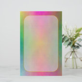 "ピンクの日の出"の罰金によって並べられる文房具 便箋 (スタンド正面)