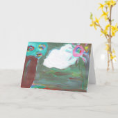 ピンクの日曜日 カード (黄色い花)