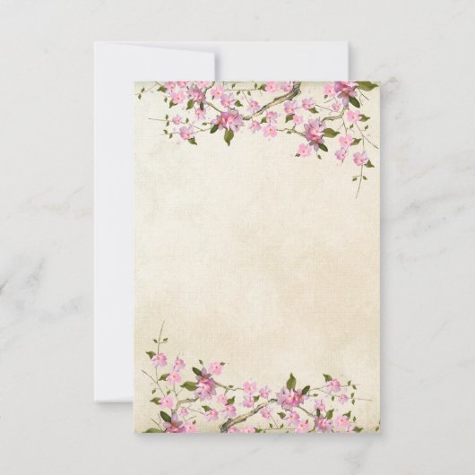 ピンクの日本桜の結婚式 (裏面)