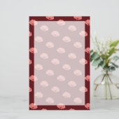 ピンクの日本菊の花 便箋 (スタンド正面)