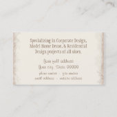 ピンクの旧式なヴィンテージのエレガントで物惜しみしなくフランスのなバラ 名刺 (裏面)