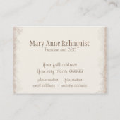 ピンクの旧式なヴィンテージのエレガントで物惜しみしなくフランスのなバラ 名刺 (裏面)