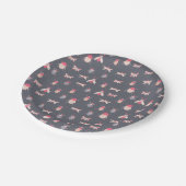 ピンクの昆虫紙プレート ペーパープレート (アングル)