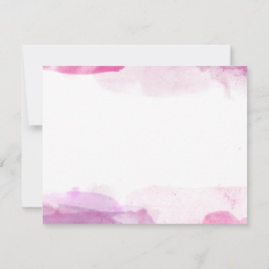 ピンクの明るい赤紫色スミレの水の色あなたの名前を追加 ノートカード (裏面)