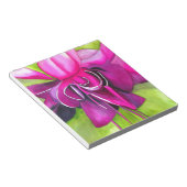 ピンクの明るい赤紫色ポップ・アートのアート水彩花 ノートパッド (アングル)