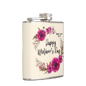 ピンクの明るい赤紫色最高のポピーズママ今まで – 母の日 フラスク (右)