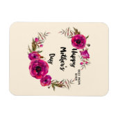 ピンクの明るい赤紫色最高のポピーズママ今まで – 母の日 マグネット (横)