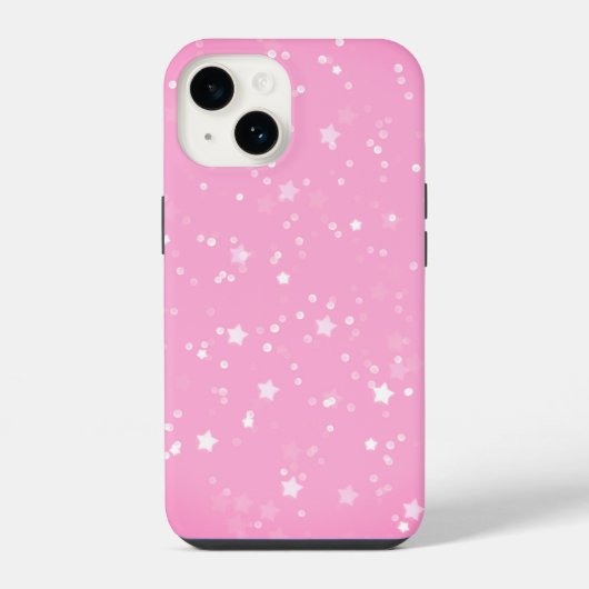 ピンクの星たち iPhoneケース (裏面)
