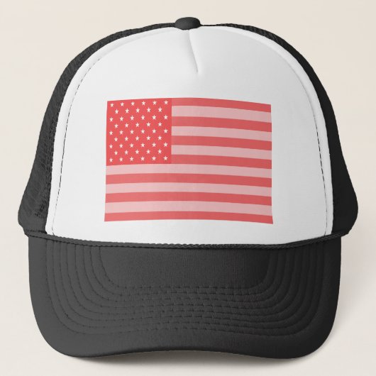 ピンクの星とストライプ キャップ (正面)