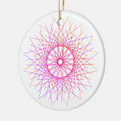 ピンクの星のドードルセラミック#28 セラミックオーナメント (左)