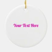 ピンクの星のドードルセラミック#28 セラミックオーナメント (裏面)