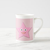 ピンクの星のマグカップ ボーンチャイナマグカップ (右)