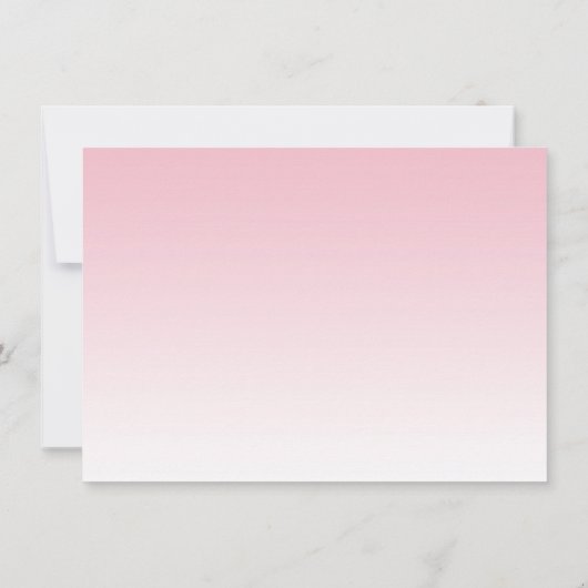 ピンクの星の月の赤ちゃん女の子の赤ちゃんシャワーの招待 招待状 (裏面)