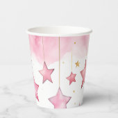 ピンクの星の紙コップ 紙コップ (裏面)