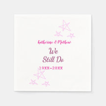 ピンクの星の誓の更新結婚記念日モダン