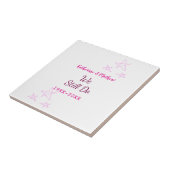 ピンクの星の誓の更新結婚記念日モダン タイル (側面)