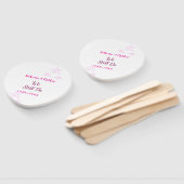 ピンクの星の誓の更新結婚記念日モダン ハンドファン (組立なし)