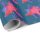 ピンクの星クリスマスイブ ラッピングペーパー (ロールコーナー)