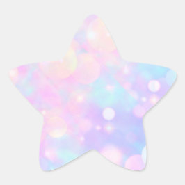 ピンクの星ステッカーのパステルバブル 星シール