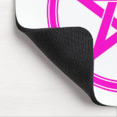 ピンクの星形五角形 マウスパッド (コーナー)