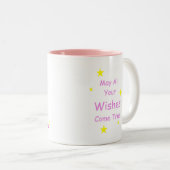 ピンクの星熊 ツートーンマグカップ (正面右)