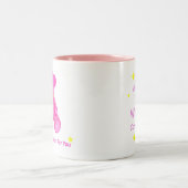 ピンクの星熊 ツートーンマグカップ (中央)