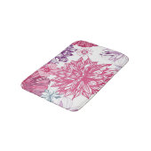 ピンクの星状体およびダリアが付いているパターン バスマット (アングル)