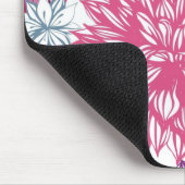 ピンクの星状体およびダリアが付いているパターン マウスパッド (コーナー)