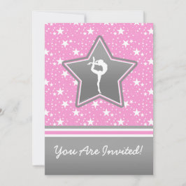 ピンクの星空の下で自分だけの体操 招待状