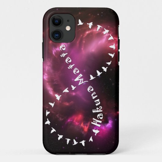 ピンクの星雲の永久にHakuna Matata Case-Mate iPhoneケース (裏面)