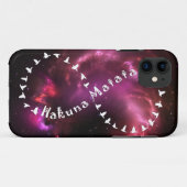 ピンクの星雲の永久にHakuna Matata Case-Mate iPhoneケース (裏面(横))