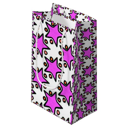 ピンクの星 スモールペーパーバッグ (正面アングル)
