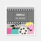 ピンクの映画の夜 スタンダードカクテルナプキン (正面)