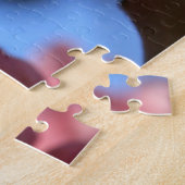 ピンクの春が咲き誇る青空 ジグソーパズル (側面)